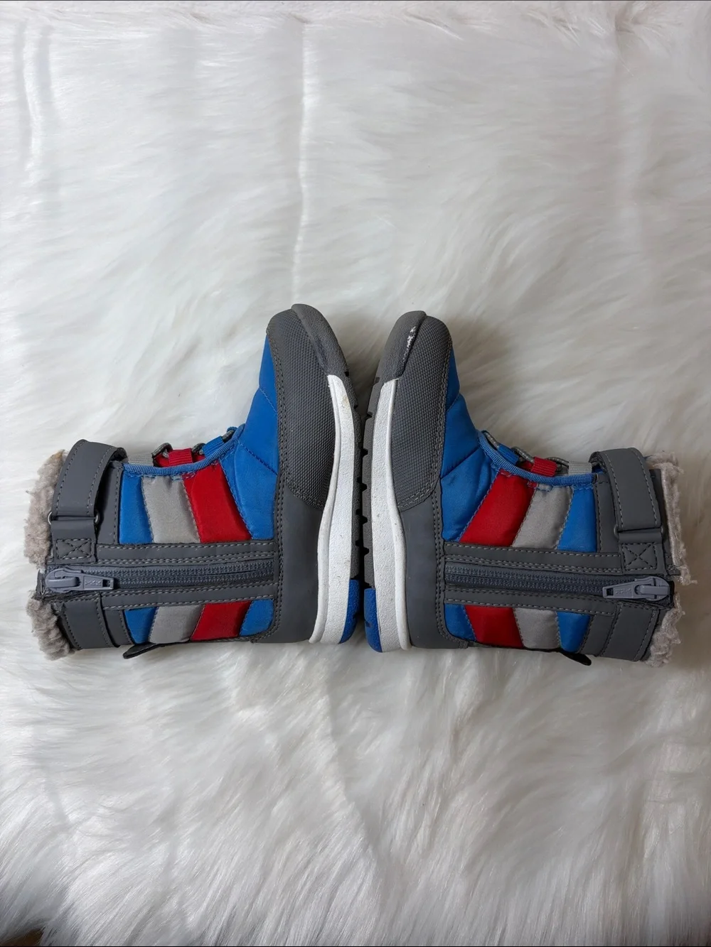 Merrell Blue, Gray & Red Insulated Snow Boots